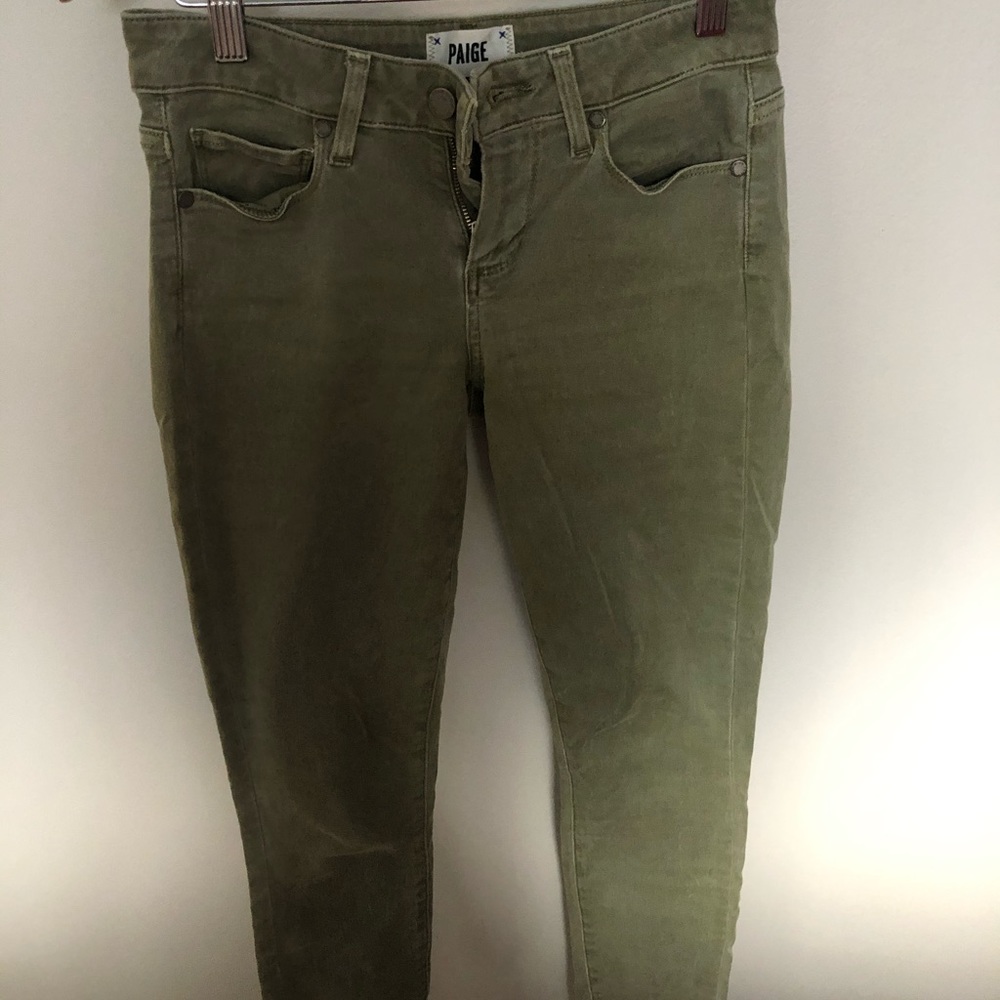Paige army green jeans